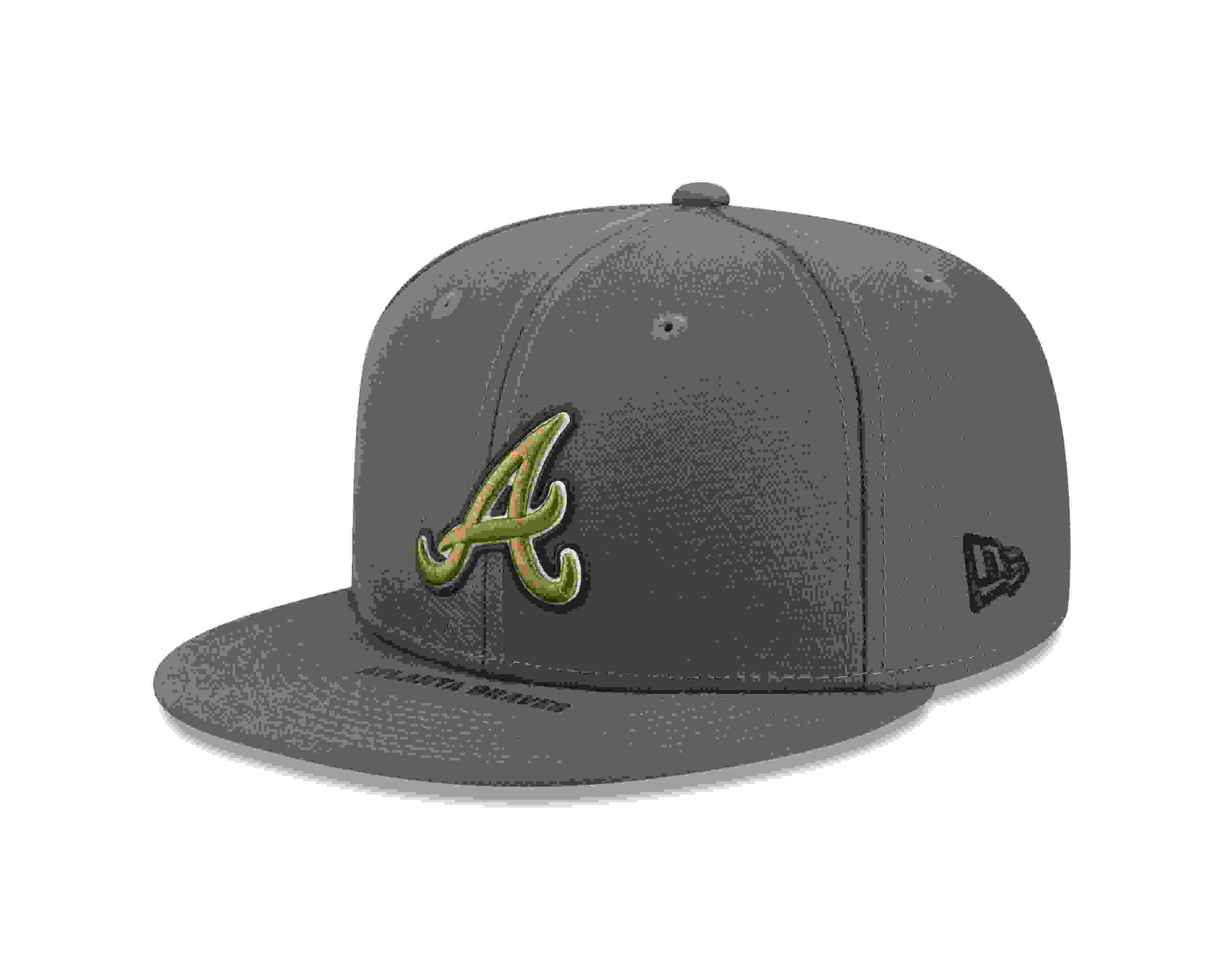 New Era Atlanta Braves 9FIFTY Armed Forces Green Snapback Hat